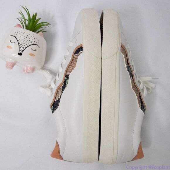 Madewell Sidewalk Low-Top Sneakers‎ in Snake Embossed Leather size 10.5 - Picture 9 of 9
